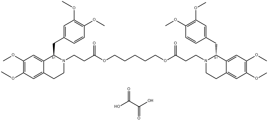 (1R,1'R)-2,2'-(3,11-Dioxo-4,10-dioxatridecamethylene)-bis-(1,2,3,4-тетрагидро-6,7-диметокси-1-вератрилизохиндлин) -диоксалат