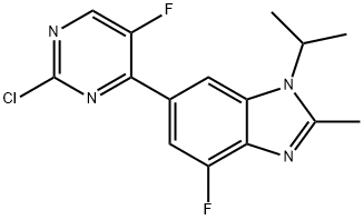 1H-BenziMidazole, 6-(2-chloro-5-fluoro-4-piriMidinyl)-4-fluoro-2-Methyl-1-(1-Methylethyl)-