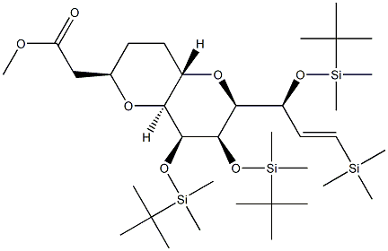 метил 2-((2R,4aS,6S,7R,8S,8aS)-7,8-bis((терт-бутилдиметилсилил)окси)-6-((S,E)-1- ((терт-бутилдиметилсилил)окси )-3- (триметилсилил)аллил)октагидропирано [3,2- б]пиран-2-ил)ацетат