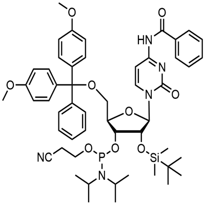N-блокталған-5'-O-DMT-2'-O-TBDMS CED цитидинфосфорамидит